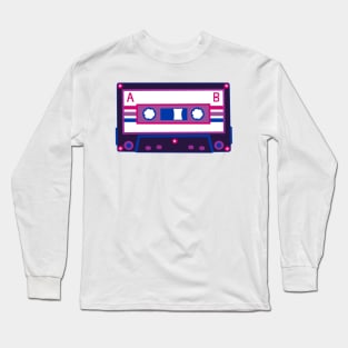 Bisexual Flag Cassette Long Sleeve T-Shirt